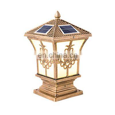 Aluminum Solar Energy Garden Landscape Pattern Lantern Lawn LED Lights Decorative Lamp Mini Solar Pillar Light