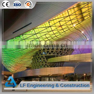 Hurricane earthquake resistance prefabricated steel structure atrium roof