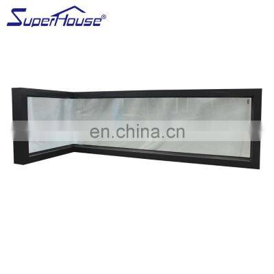 Customized Aluminum Frame Windows low-e glass energy save Fixed Corner Windows