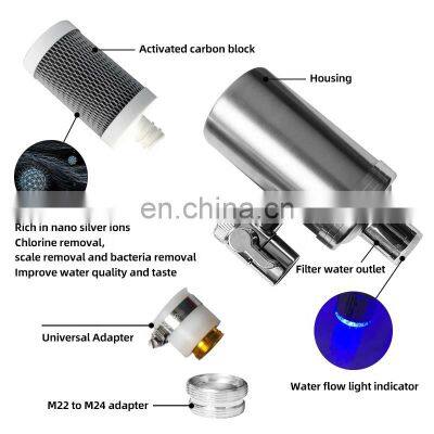 Germs Removal Nano Silver Ion Faucet Water Filters Kitchen Faucet Water Filter Tap Water Purifier With UV Light photo-5