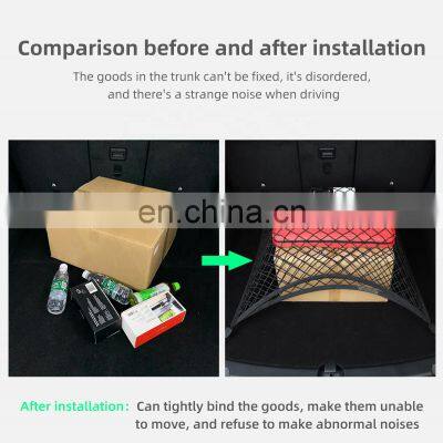 Trunk Storage Net For Tesla Model Y Trunk Organizer Box Net With Hooks Interior Accessories Side Storage Box Organizer photo-4