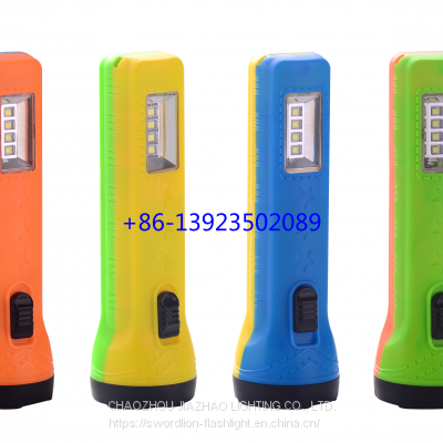 Factory Direct Sale SWORD LION Brand New Design Plastic Led Flashlight Torch Light