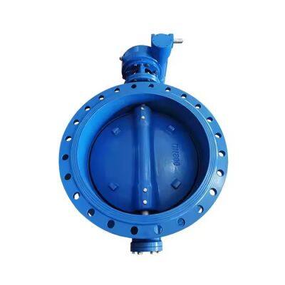 BS EN 593 Standard Big Size Flanged End EPDM Lined Industrial Control Double Eccentric Flange Butterfly Valve