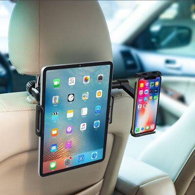 Car Rear Pillow Phone Holder For IPhone Xiaomi IPad Tablet 4-11/12.9 Inch Tablet Car Stand Seat Rear Headrest Mounting Bracket
