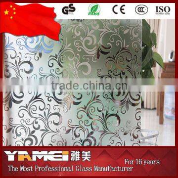 2016 hot sale acid etched maximum thickness of glass
