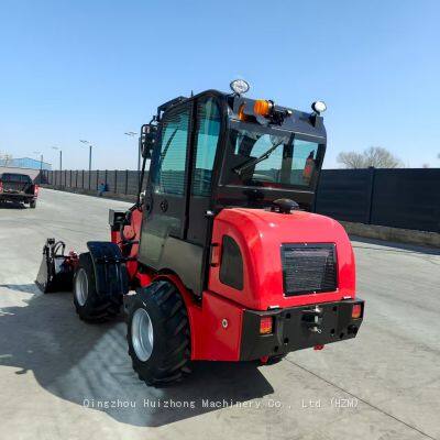 HZM 810T 1ton Mini Hydrostatic Telescopic Articulated Loader Diesel Wheel Loader for Sale photo-3