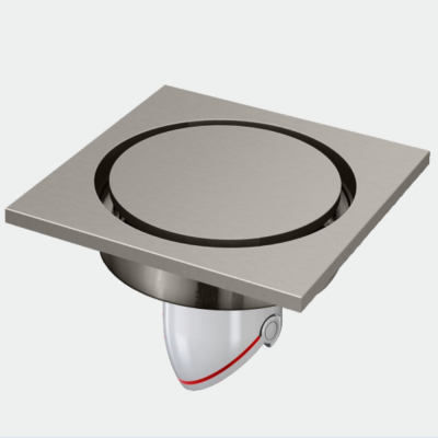 NIXI High Displacement Anti-Backflow Invisible Ceramic Embedded Floor Drain Modern All Copper for Kitchen Bathroom Hotels
