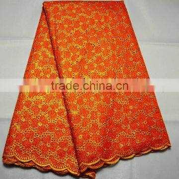 L396-7 high quliaty african swiss voile dry lace fabric