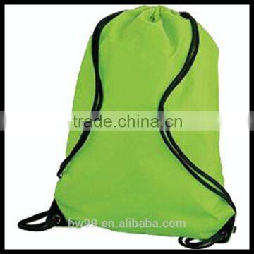 Durable plain nylon sport Drawstring bags