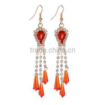 Latest Model Fashion Rhinestone Long Tassel Earrings photo-6