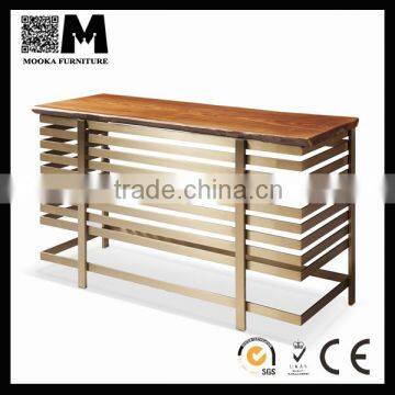 Solid Teak Wood Furniture Modern Style Wood Bar Counter