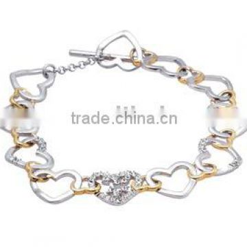 Fashion two tone color alloy bracelet