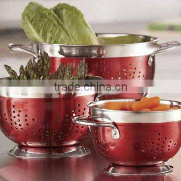 Stainless steel German colander colored