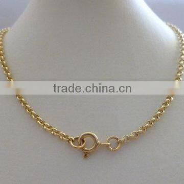 Gold Rolo Belcher Chain ,9k Solid Gold Belcher Chain