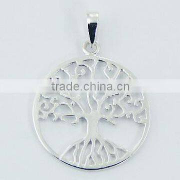 Planet Silver Ajoure Pendant Shimmering Tree of Life