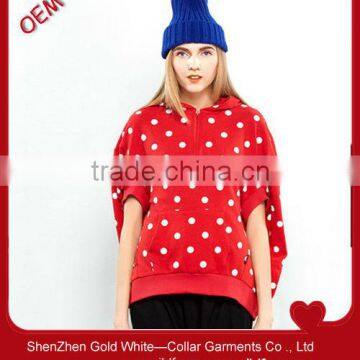 fashion women's polka dots hoodies