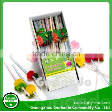 fruit topper plastic party decoration drinking straws