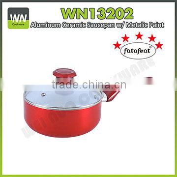 Hot Sale Red Metal Paint Sauce Pan(WN13102)