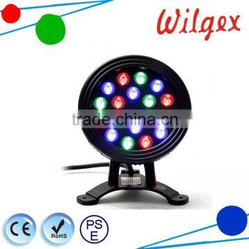 18X1W remote control rgb LED pool light lamp rgb