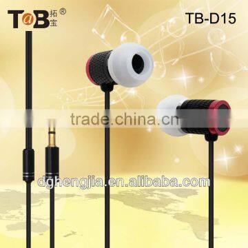 2015 new hot high quality stereo metal metallic earbuds earphones