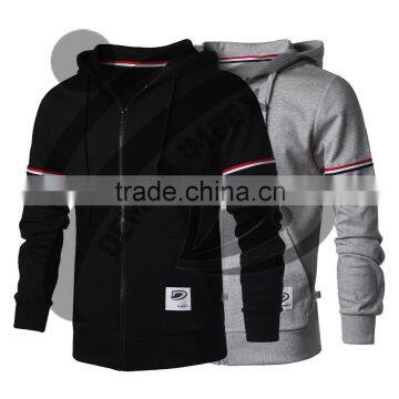 Black and Gray flees Zipper hoodies hoodies