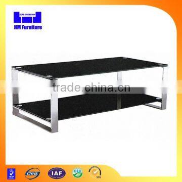 2015 new design fashion glass coffee table