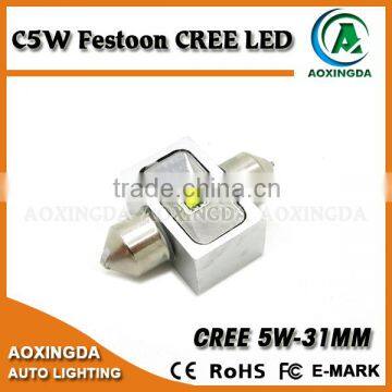 festoon 31mm C.R.E.E 5W LED dome light bulb