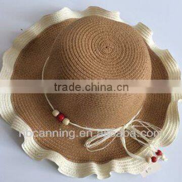 paper straw beach hat/popular summer roller hat for ladies hot selling