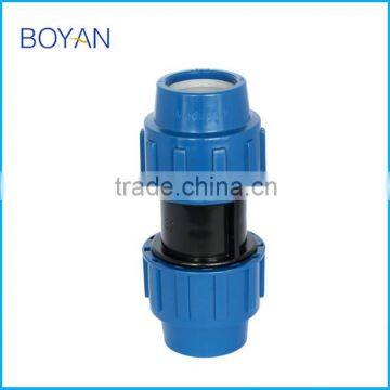 Plastic Pipe Fitting For Irrigation Blue 20-110mm PP Compression Equal Quick Coupling