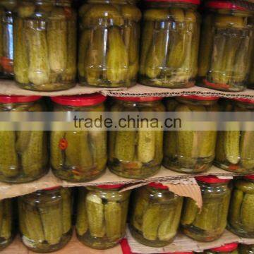 PICKLED CUCUMBER IN GLASS JARS BEST PRICE FOR NOW !