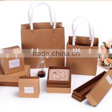 Custom printed machine made kraft paper bag