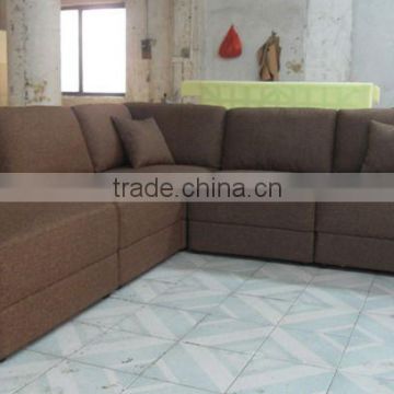 French style romantic wooden sofa set designs with fabric covers sofa set furniture 9072-1