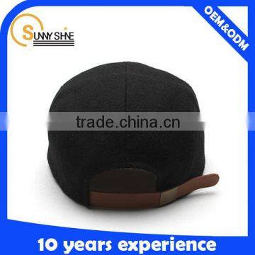 High Quality Wool Plain 5 Panel Cap and Hat Man photo-6