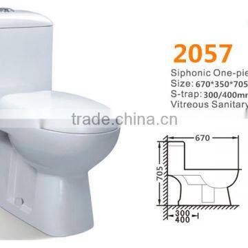 Chaozhou Sanitary Ware Toilet Ceramic WC Single Washdown One Piece Water Closet Toilet photo-2