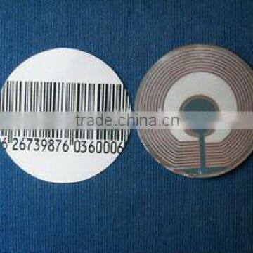 RF 40mm round EAS Label R40 RF sticker Label in roll serial number sticker labels