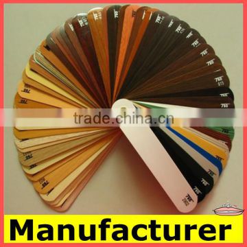 pvc door edge banding/ wood grain and plain colored melamine edge banding tape