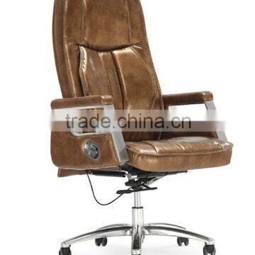 Newest Design Modern Metal Frame Office Furniture Ergonomic Swivel Leather High Back Executive Office Chair GZH-CK0073