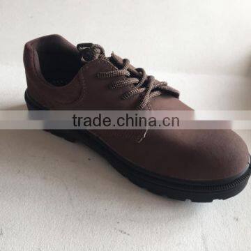 Suede Leather Safety Shoe, PU Injection Outsole, Good Price Safety Shoe, HW-2022 photo-1