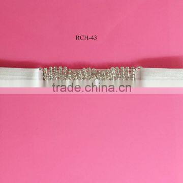 2015 hot selling Factory price pearl and Rhinestone connector decoration headwear (RCH-43)