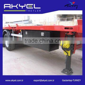 Turkish Manufacturer Direct Supplier Hot-selling Flatbed Load 40ft Container Semi Trailer photo-3