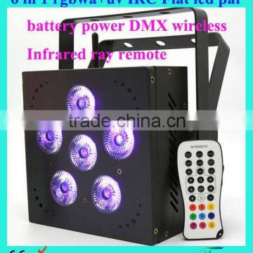 new coming 6X18W 6 IN 1 Battery power Wireless dmx led par 64 can