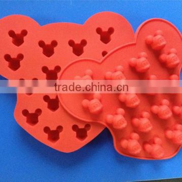 100% Food grade mickey mouse shape silicone chocolate mould