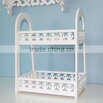 decorative wood carved flower pot shelf/wood ornament shelf/wood toy shelf