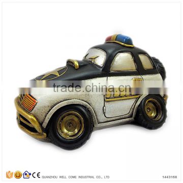 Resin Piggy Banks Police Car Toys for Kids