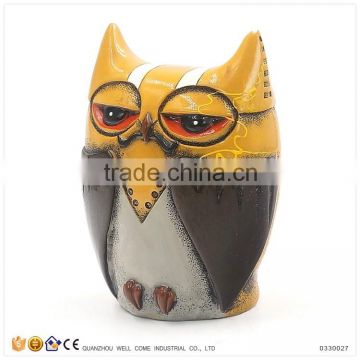 Modern Cheap Resin Owl Money Bank Fancy Items for Kids