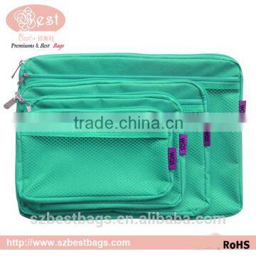 2015 hot sale stationery within mesh zipper file document bag
