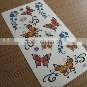 Safe&Non-toxic custom cartoon body tattoo sticker/body temporary tattoo sticker for gift DIY product