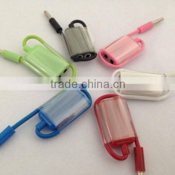 18cm Music Earphone Splitter 3.5mm Jack Adapter For Smartphones