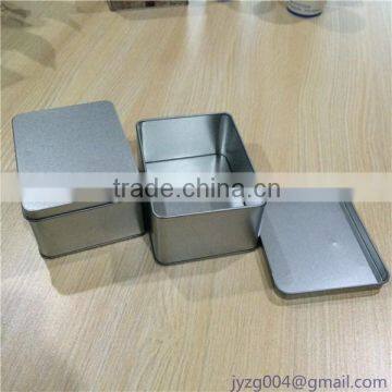 Direct factory sale tea tin box cheapest oem Wholesale rectangular sliver metal tin box for tea