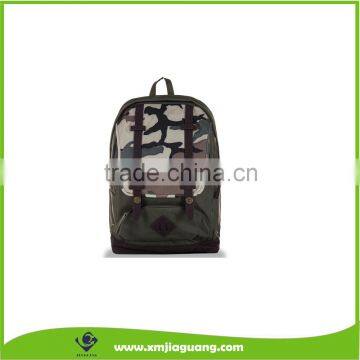 Camouflage Printed Canvas School Bag College Style Backpack